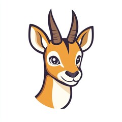 Obraz premium Cartoonish gazelle head
