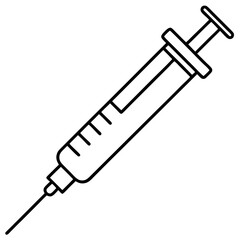 Minimal Syringe Outline Icon