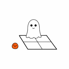 vector illustration of a white shark