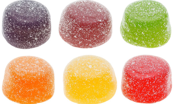 Assorted Colorful Fruit-Flavored Gummies - Powered by Adobe