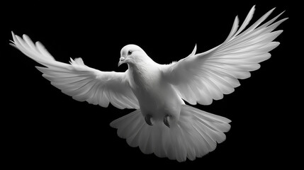 International Day of Peace White Dove in Flight