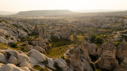 Drone cappadocia valley in Turkey goreme