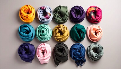 scarf summer. multicolored scarf. Scarf top view