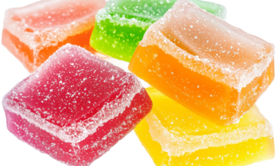 Colorful Fruit-Flavored Jelly Cubes