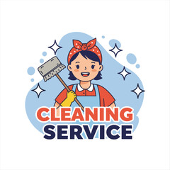 Cleaning Service lettering logo vector. Typography logo. Creative cleaning logo template design