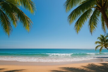 Obraz premium Tropical paradise beach view.