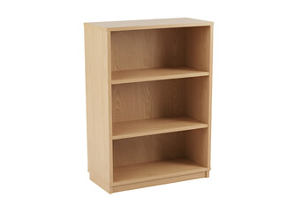 Wooden Bookshelf 3D Render Minimalist Home Storage