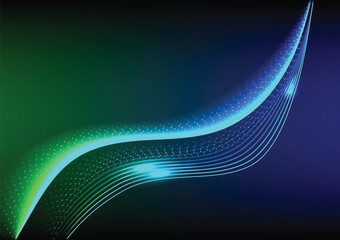 Line technology abstract background. Concept of cyberspace digital futuristic, curve connection, wave partical vector, tech motion, neon glow energy, communication flowing, speed stiped, innovation.