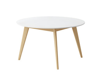 White Round Coffee Table 3D Render Stylish Home Furniture