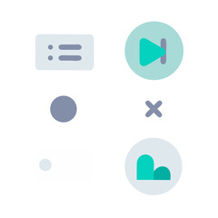 Professional ui icons set isolated on transparent background