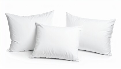 new soft pillows isolated on white