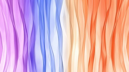 Abstract Purple to Orange Gradient Background with Wavy Vertical Lines Texture