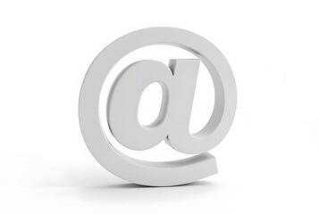 Silver 3D email symbol icon for internet communication and business web address contact