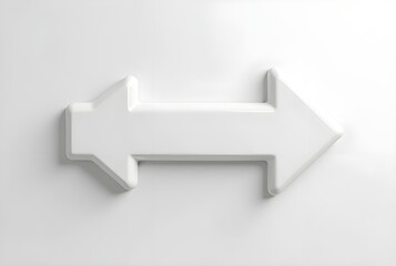 A 3D silver arrow icon symbolizes business direction, success, and growth illustrating a progress concept