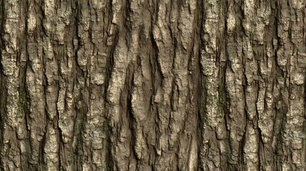 Obraz premium Detailed Seamless Tree Bark Texture Brown Wood Surface