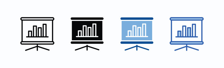 Chart icon sheet multiple style collection isolated vector
