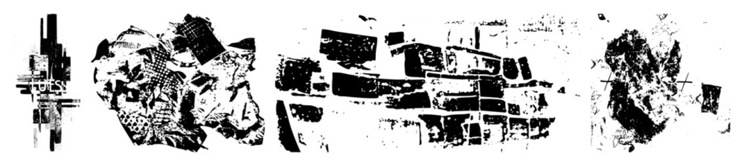 Fototapeta premium Vector Abstract geometric shapes create a dynamic fragmented composition.
