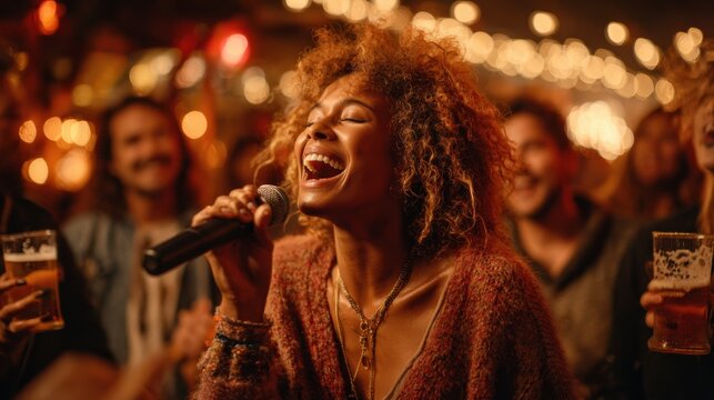 Live music performance at vibrant bar engaging crowd nighttime atmosphere emotional connection