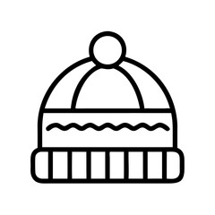 Crisp winter hat silhouette design, vector cutout, transparent background