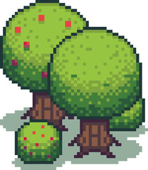 Pixel Trees and Bushes 