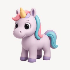 Naklejka premium Cute pastel unicorn illustration.