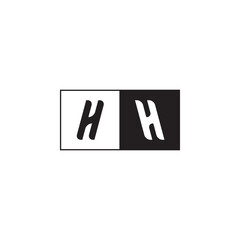Initial Alphabet Vector Monogram Logo Design Alphabet Unique Simple Bold HH