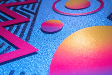 Abstract geometric shapes in vibrant colors