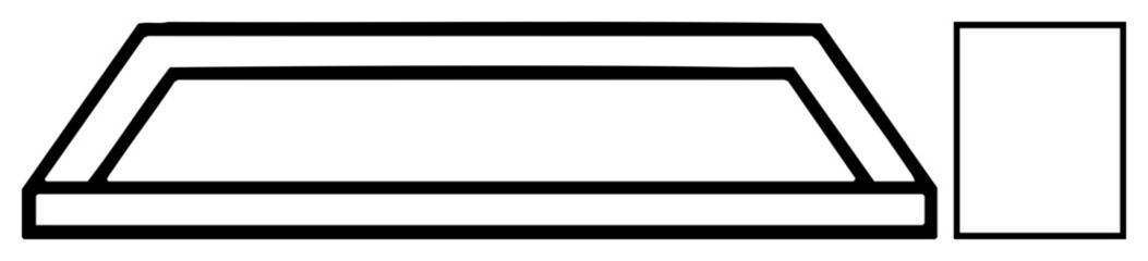 Fototapeta premium Vector Geometric platform and rectangular block .