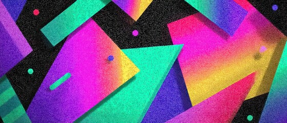 Abstract colorful geometric shapes