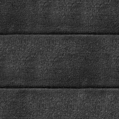 Fototapeta premium Seamless 4k photo texture of dark gray colored cotton cloth material with stitches.