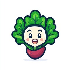 Cute radish cartoon character (2)