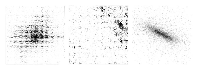 Fototapeta premium Vector Scatter plots visualize data distribution and correlation.