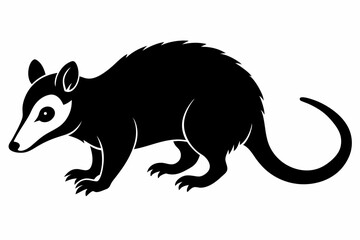 opossum sihouette black vector