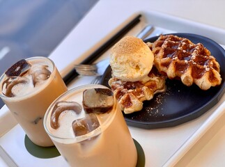 coffee and waffle