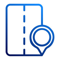 Collection of Minimal Map Location and Navigation Outline Icons