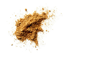 Sand scattered isolated on white background 