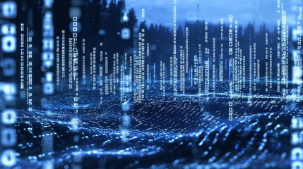 Experience the intricacies of binary code in a modern digital landscape. 