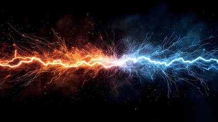 Neon Sparks on a black background