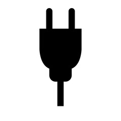 plug and socket, Black Electrical Plug Icon for Power Connection Design