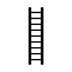 ladder to success, Black Ladder Icon for Home Improvement Safety Design