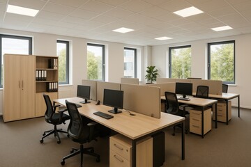 Modern open-plan office space.