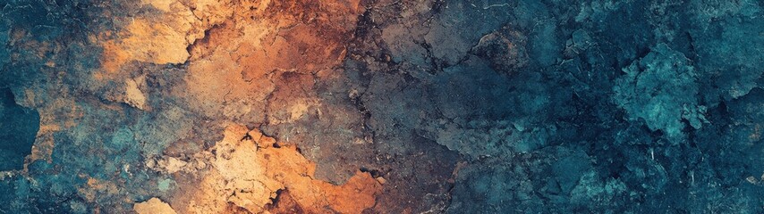 Dark Blue and Orange Granite Texture with Intricate Pattern