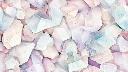 Pastel Colored Paper Pile with Soft Texture and Layered Composition