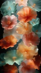 Fototapeta premium Delicate Flowers in Soft Colors with Light and Texture Effects