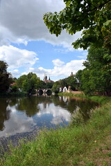 Fototapeta premium Saale, Dom und Schloss in Merseburg