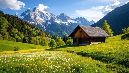 swiss alpine meadow