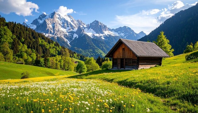 swiss alpine meadow