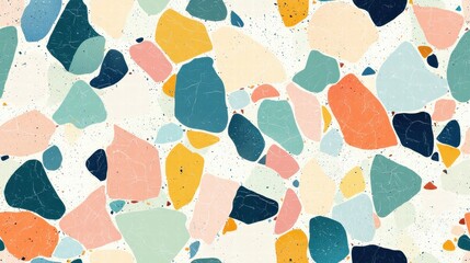Colorful Pattern with Small Shapes Seamless Texture