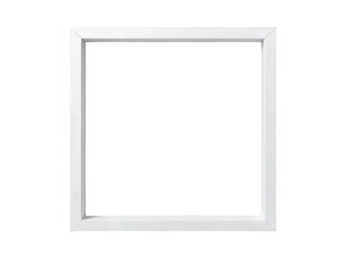 White picture frame mockup isolated on transparent background