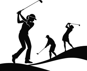 golf player silhouette
